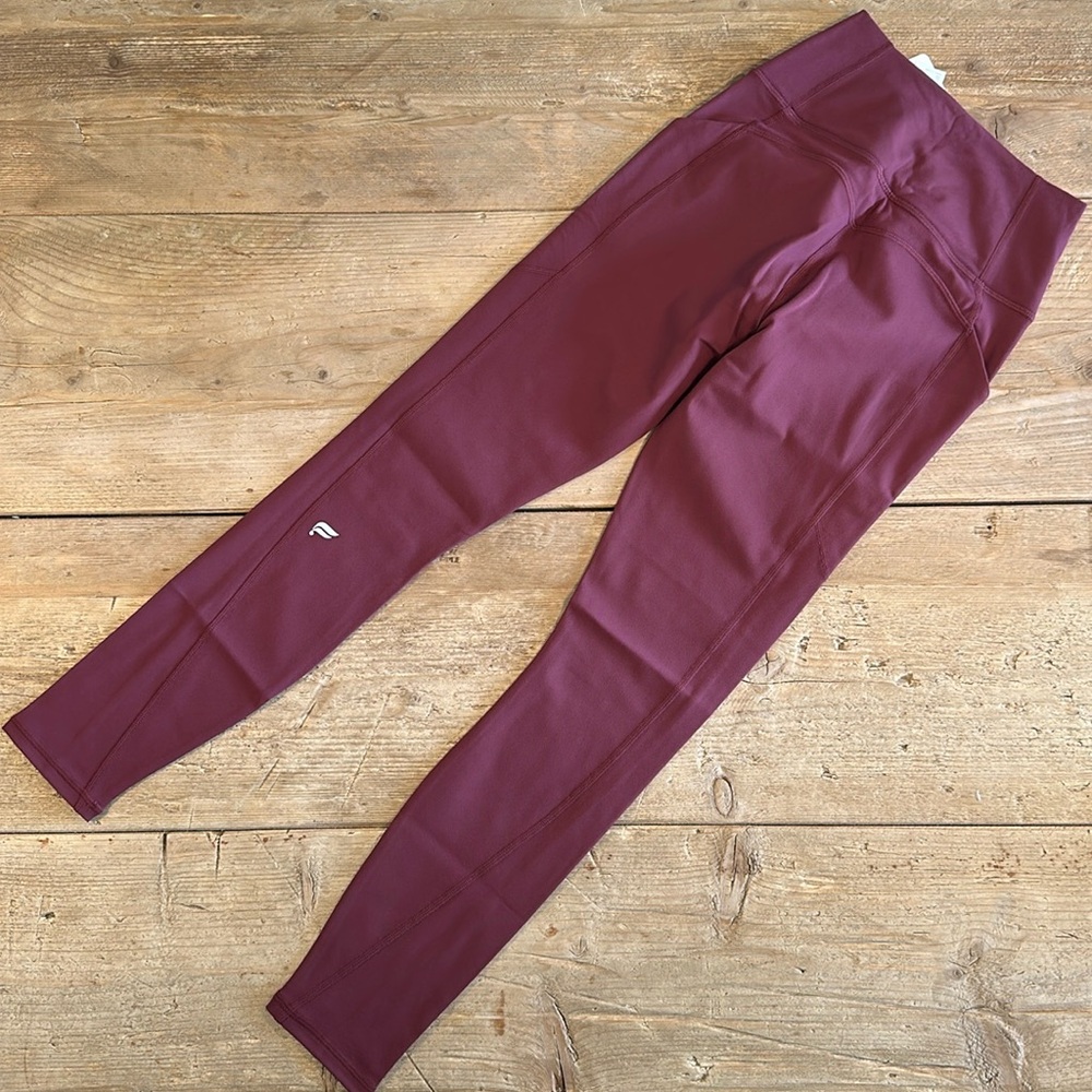 NWT- Fabletics PureLuxe HW Pocket Full length Leggings -MERLOT (27” inseam) - Picture 5 of 11